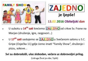 13.2. Family show – Zajedno je ljepše, Split